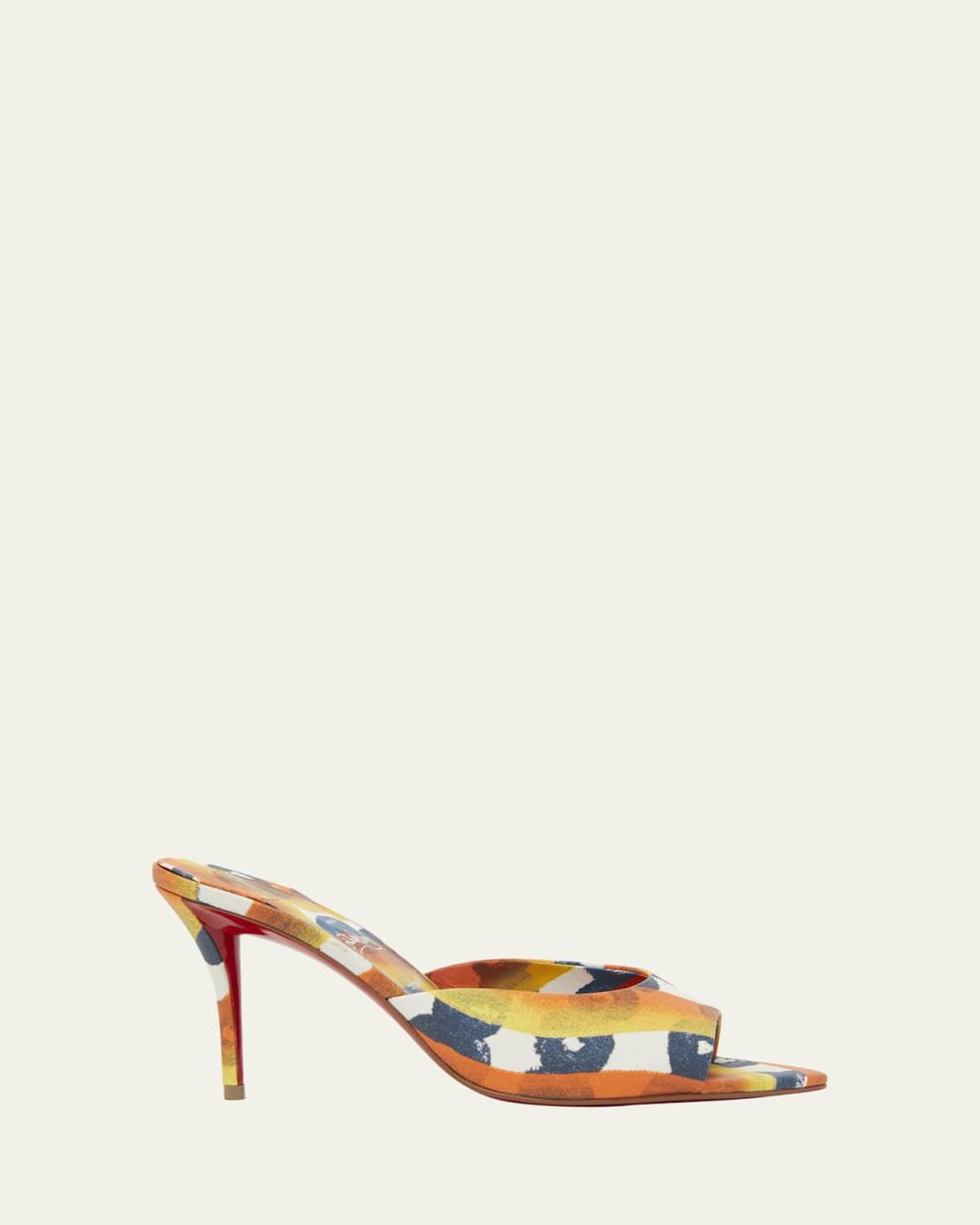 Miss Z Multicolored Red Sole Mule Sandals